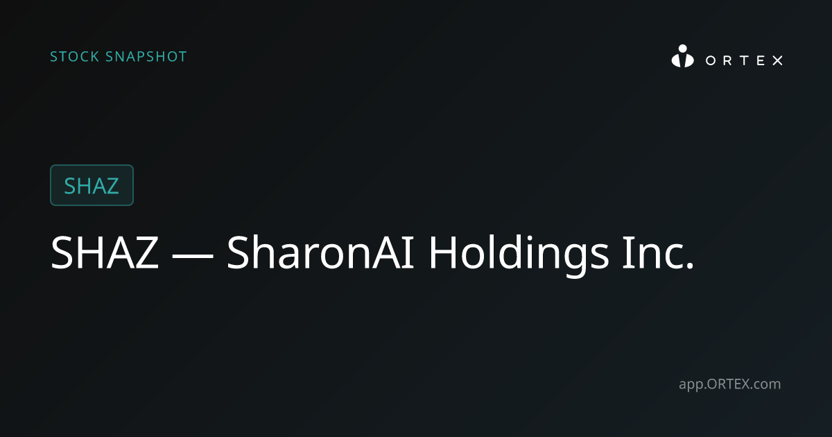 SharonAI Holdings Inc., Nasdaq:SHAZ | Holders - ORTEX