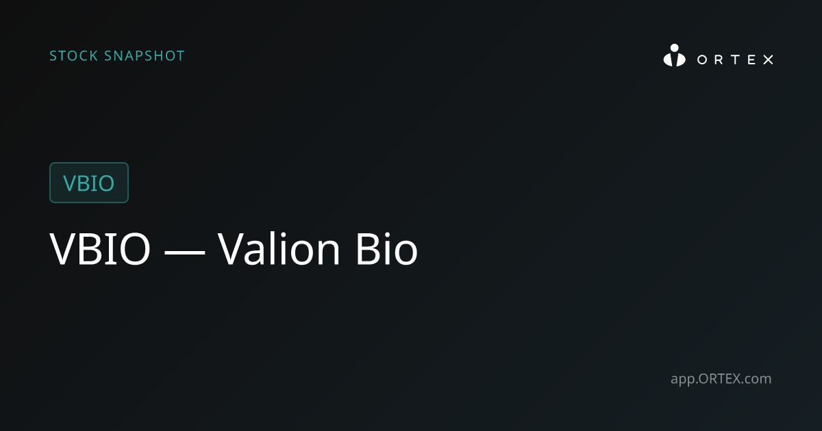 Valion Bio, Nasdaq:VBIO | Short Interest - ORTEX